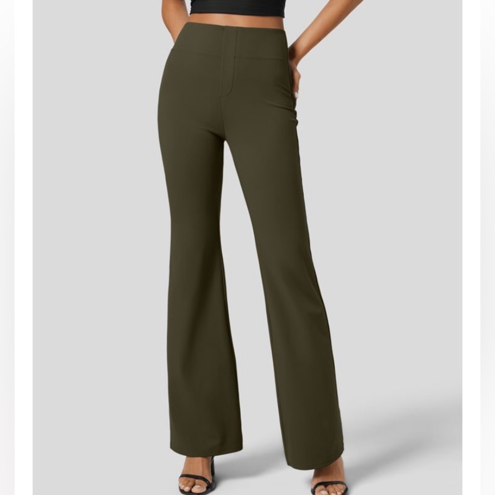 Halara Flex™ High Waisted Back Side Pocket Slight Flare Work Pants XL
